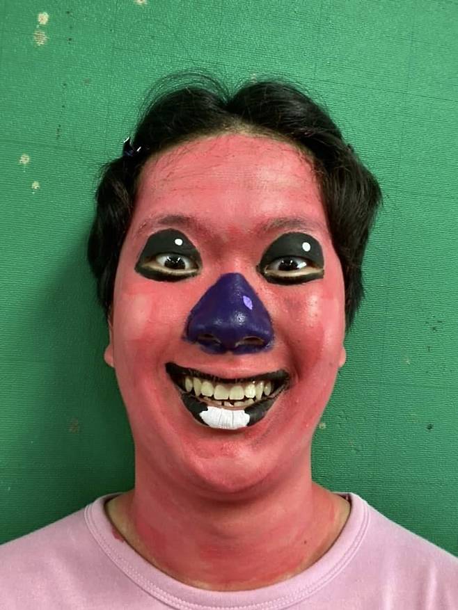 국산 애니메이션 ‘뽀롱뽀롱 뽀로로’ 속 주인공 친구인 잔망루피를 패러디한 학생.[의정부고등학교 학생자치회 페이스북]