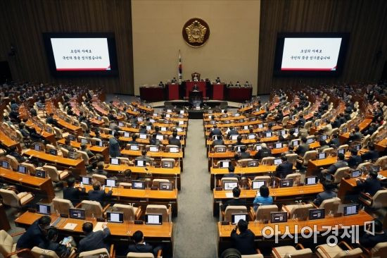 권성동 국민의힘 대표 직무대행 겸 원내대표가 21일 국회에서 열린 본회의에서 교섭단체 대표연설을 하고 있다./윤동주 기자 doso7@