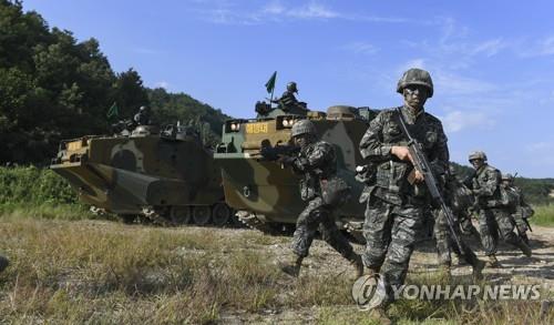 한미 해병대 기동훈련 [연합뉴스 자료사진]