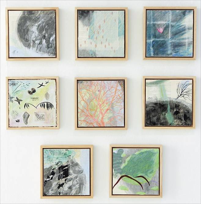 갤러리 이든의 설에덴 대표는 내달 19~20일 코엑스에서 열리는 ‘2022대한민국 부동산 트렌드쇼’ 땅집고 특별관에서 주목받는 신예 작가 슈니따(30)와 목지윤(29) 등의 작품을 전시한다. 슈니따 작가의 대표 캐릭터인 ‘무명’(無名·위)과 목지윤 작가의 대표작인 ‘이름없는 시작_씨앗’(아래). /갤러리 이든