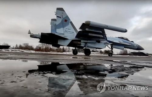 러시아군 소속 SU-35S 전투기 [러시아 국방부 제공. DB 및 재판매 금지]