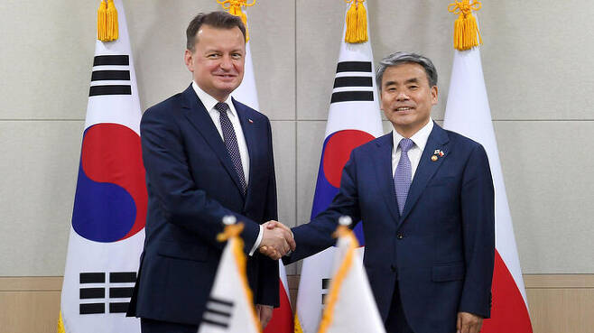 지난 5월 서울에서 열린 한-폴란드 국방장관 회담 모습 (사진=국방일보 제공, 연합뉴스)