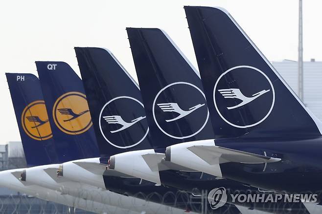 뮌헨공항 루프트한자 비행기 [AP 연합뉴스 자료사진. 재판매 및 DB 금지]