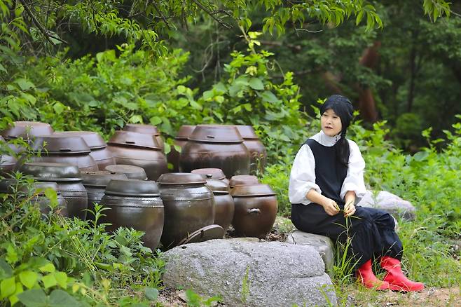 야외 수업이 이뤄지는 장독대 [사진/성연재 기자]