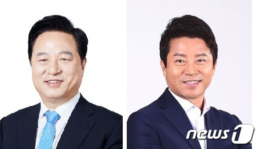 김두관 국회의원(왼쪽)과 박준호 전 경남도의원.ⓒ 뉴스1