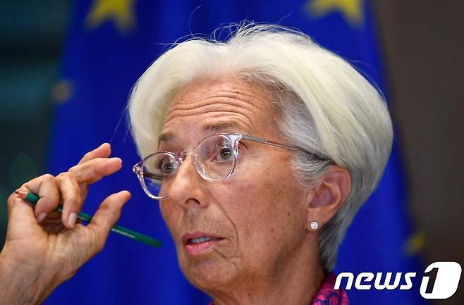 크리스틴 라가르드 유럽연합중앙은행(ECB) 총재. ⓒ AFP=뉴스1 자료 사진