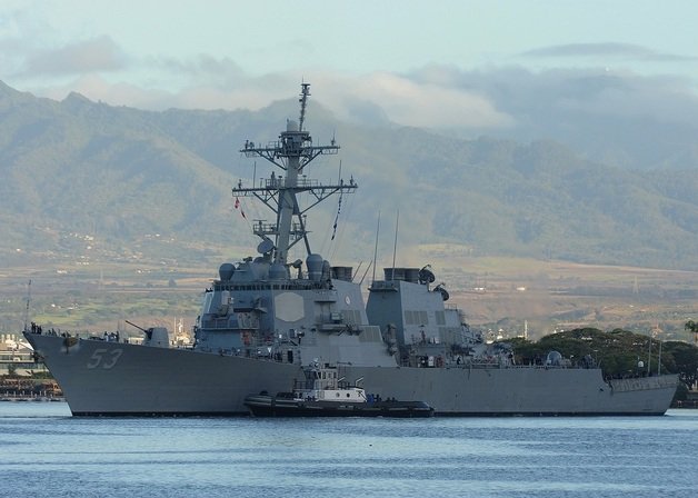 지난 2016년 6월 실시된 한미일 3국의 ‘미사일 경보 훈련’(퍼시픽 드래곤)에 참가한 미 해군 구축함 ‘존 폴 존스’ (미군 인도·태평양사령부) © 뉴스1