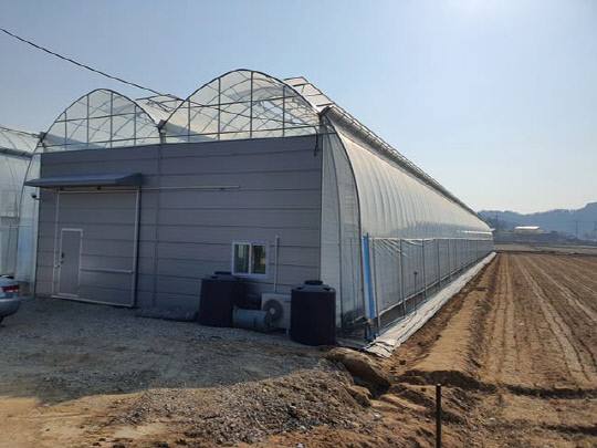 금산군농업기술센터는 군북면 내부리에 2400㎡ 규모로 마련한 청년창업농 스마트팜 경영실습 농장 모습. 사진=금산군 제공
