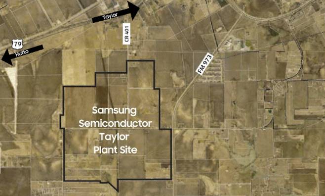 미국 텍사스주 테일러시의 반도체 공장 착공을 앞두고 있는 삼성전자는 향후 20년간 반도체 생산공장 11곳을 짓는 중장기 계획을 수립했다. 삼성전자 제공