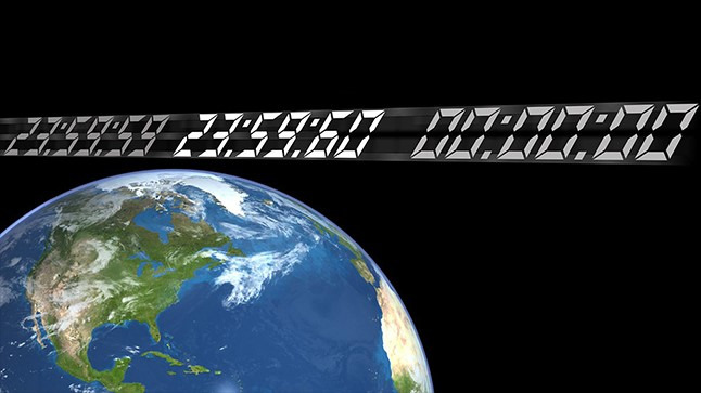 2017년 1월 1일 윤초가 반영되어 전 세계의 시간이 1초가 늘었다. 출처 NASA