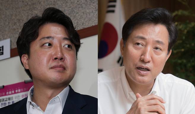 이준석 국민의힘 대표(왼쪽) 오세훈 서울시장 ⓒ시사저널·연합뉴스