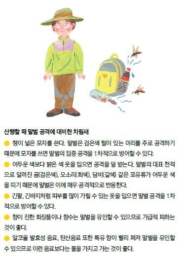 벌 쏘임 예방 및 대처요령. 국립수목원