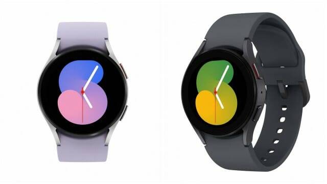 갤럭시워치5 40mm 실버(좌)/그라파이트(우) 모델. (사진=삼성전자)