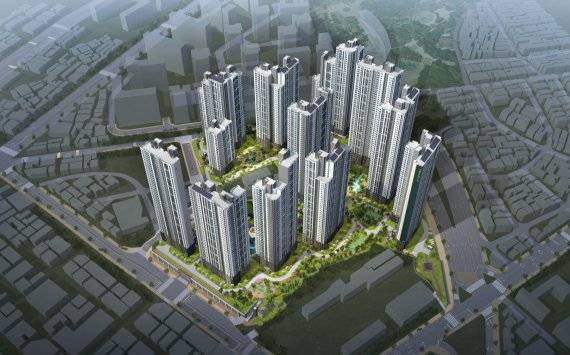 <동인천역 파크 푸르지오 조감도>