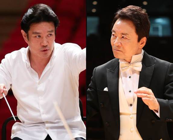 상임지휘자 민인기(왼쪽), 음악감독 윤종일