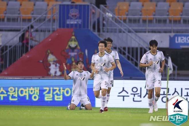 [수원=뉴시스]전북 현대 골잡이 송민규. (사진=프로축구연맹 제공)