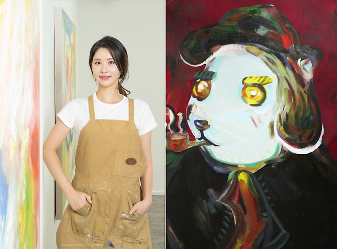 황정빈 작가와 'Gogh Chilli' / 사진 = 아이랩미디어 제공