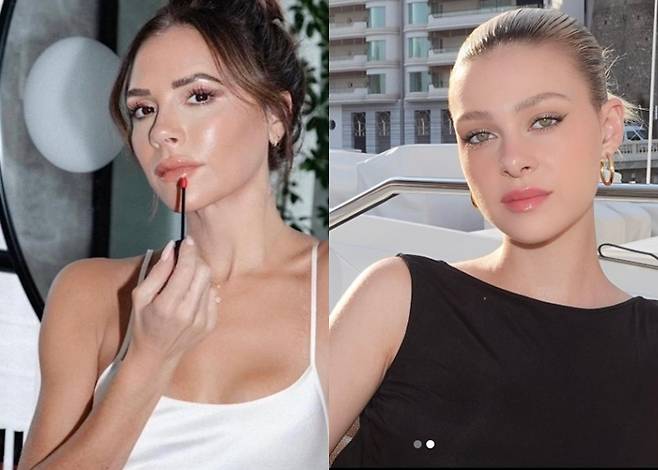 빅토리아 베컴(왼쪽), 니콜라 펠츠. 사진| 각 SNS