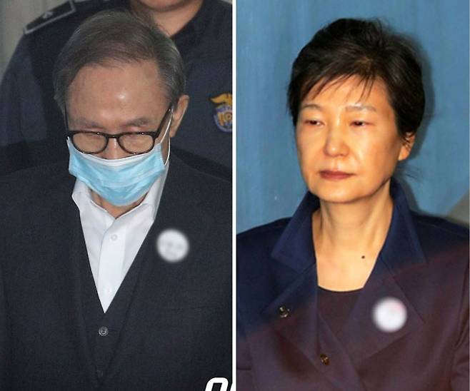 왼쪽부터 이명박 전 대통령, 박근헤 전 대통령 / 사진=뉴스1