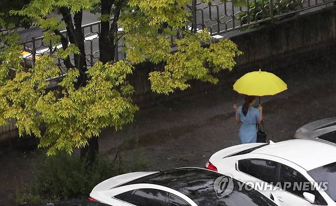 우산 쓴 시민 [연합뉴스 자료사진]