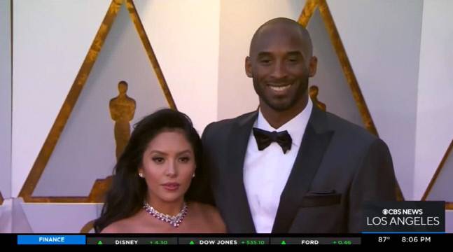 지난 2020년 헬기사고로 세상을 떠난 故 코비 브라이언트(오른쪽)와 아내 바네사 브라이언트. 출처 | CBS뉴스