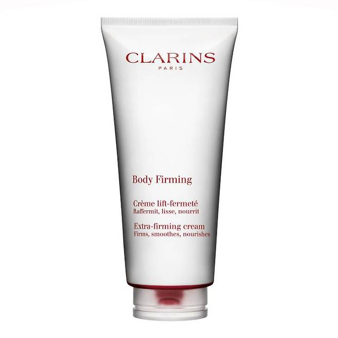 클라랑스 바디 퍼밍 엑스트라 바디 퍼밍 크림 - 식물성 아로마 에센셜 오일 향기와 함께 마사지하듯 발라주면 보디 라인이 탄력 있어 보이고 촉촉해진다. 200ml 8만4천원.