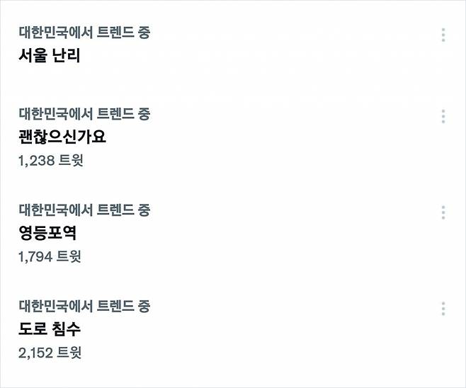 /사진=트위터 실시간 트렌드(Twitter Trends)