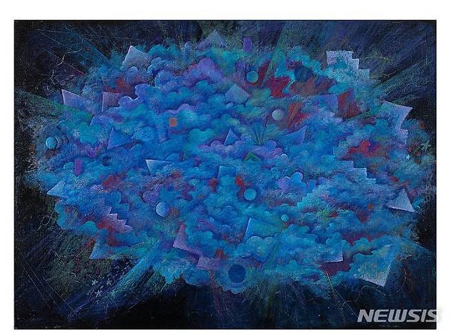 [서울=뉴시스]딜런 솔로몬 크라우스, 창세기, 2022. 린넨에 오일,76×103 cm