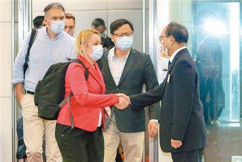 지난 6월 대만 방문한 리투아니아 방문단 [관찰자망 캡처. 재판매 및 DB 금지]