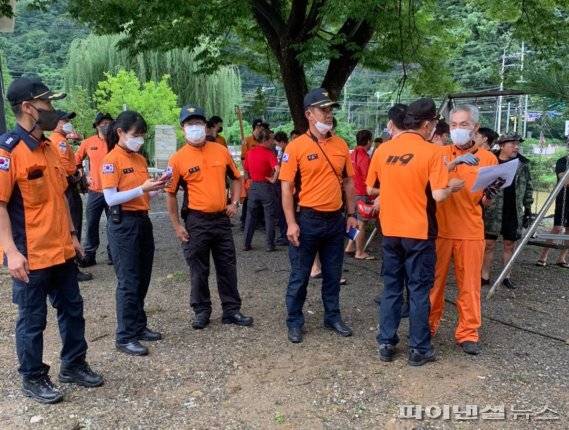 남양주시 민관 급류 실종자 수색작업 논의. 사진제공=남양주시