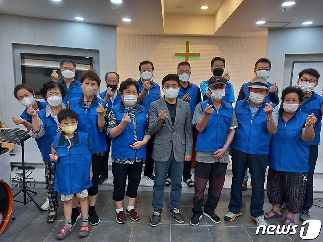 남양주시 진접 장현 원일에이플러스아파트 주민들. / 뉴스1