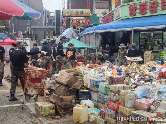 군부대 양평군 수해복구 대민지원. 사진제공=양평군