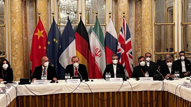 지난해 12월 오스트리아 빈에서 이란핵합의 복원을 위한 당사국 회의가 열리고 있다. 빈=AFP 연합뉴스