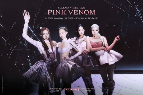블랙핑크가 정규 2집 선공개곡 'Pink Venom'(핑크베놈)의 크레딧 포스터를 공개했다./사진=YG엔터테인먼트