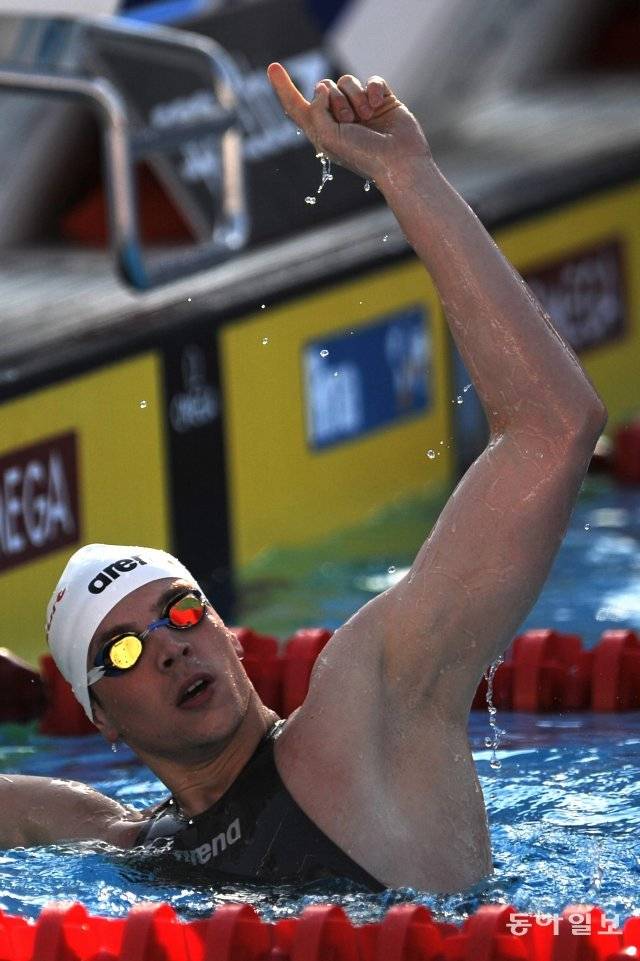 세계기록을 세울 당시의 파울 비더만. 동아일보 DB