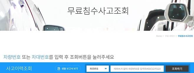 보험개발원 ‘카히스토리’ 홈페이지 캡처