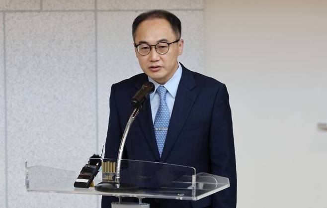 인사말하는 이원석 검찰총장 직무대리. 연합뉴스