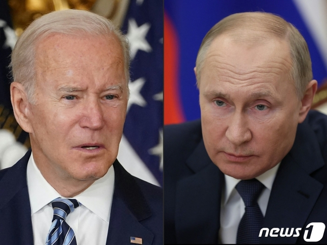 (왼쪽부터)조 바이든 미국 대통령과 블라디미르 푸틴 러시아 대통령 /ⓒ AFP=뉴스1
