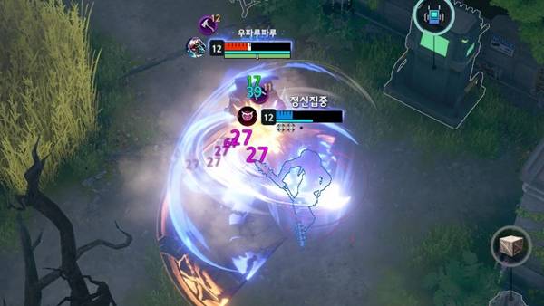 - 자신은 때리고, 적은 때릴 수 없는 적절한 거리를 유지합니다