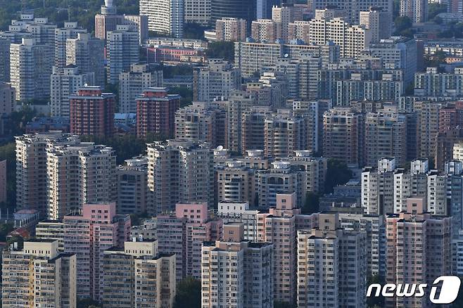 중국 베이징 소재 한 아파트 단지 모습 2021.09.17 ⓒ AFP=뉴스1 ⓒ News1 정윤미 기자