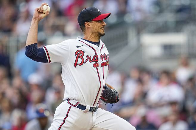 애틀랜타 브레이브스 찰리 모튼이 삼진 12개를 잡는 호투로 시즌 6승을 따냈다. USATODAY연합뉴스
