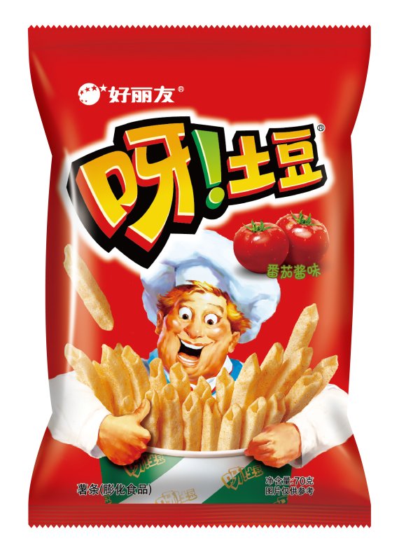 중국에서 판매하는 야!토도우(오!감자) 토마토맛