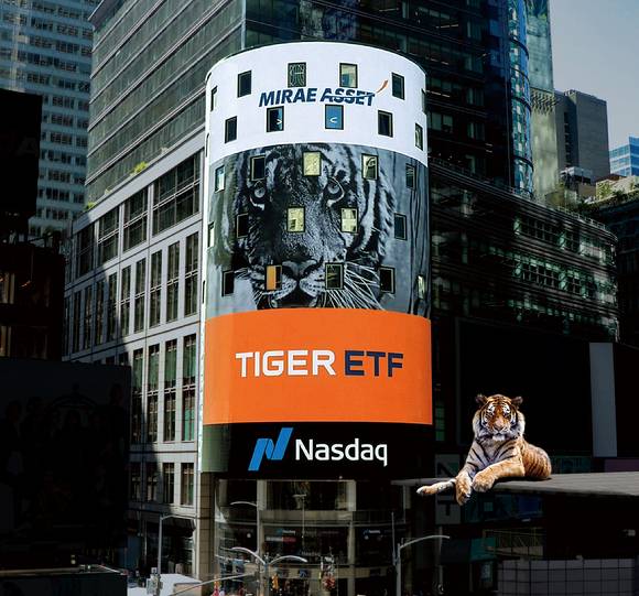 미래에셋자산운용의 TIGER ETF 전체 순자산이 30조원을 돌파했다. 사진은 TIGER ETF 나스닥 타워.[사진=미래에셋자산운용]