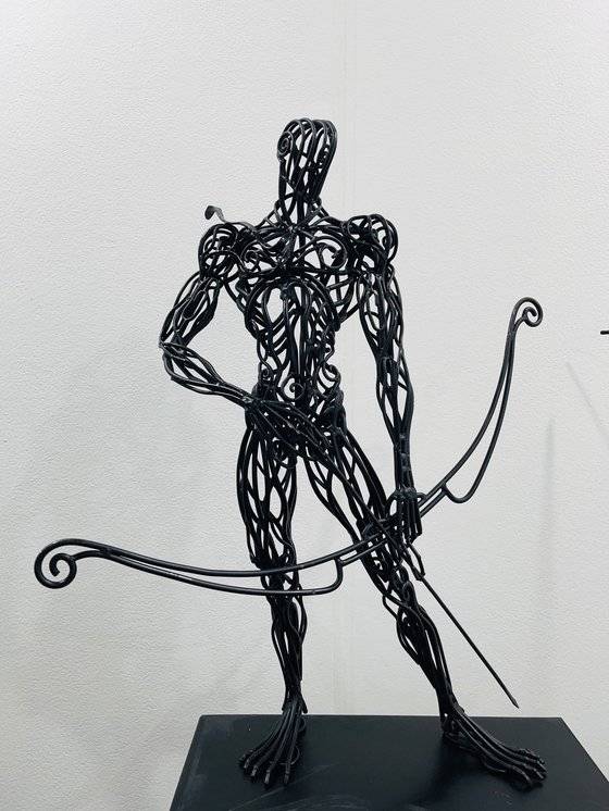 실내 전시장에 설치된 조정래 작가의 작품. [이은주 기자]