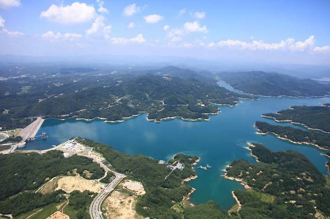 안동댐 전경. (안동시 제공) 2022.08.17