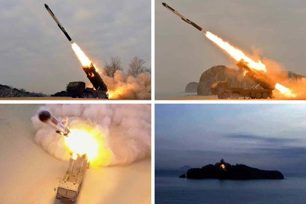 (평양 노동신문=뉴스1) = 북한이 전날인 27일 지대지 전술유도탄을 시험발사했다고 노동당 기관지 노동신문이 28일 보도했다. 25일에는 장거리 순항미사일을 시험발사했다고 뒤늦게 공개했다. 사진은 장거리 순항미사일로 "조선 동해상의 설정된 비행궤도를 따라 9137초를 비행해 1800㎞계선의 목표섬을 명중했다"라고 신문은 전했다.    [국내에서만 사용가능. 재배포 금지. DB 금지. For Use Only in the Republic of Korea. Redistribution Prohibited]  rodongphoto@news1.kr