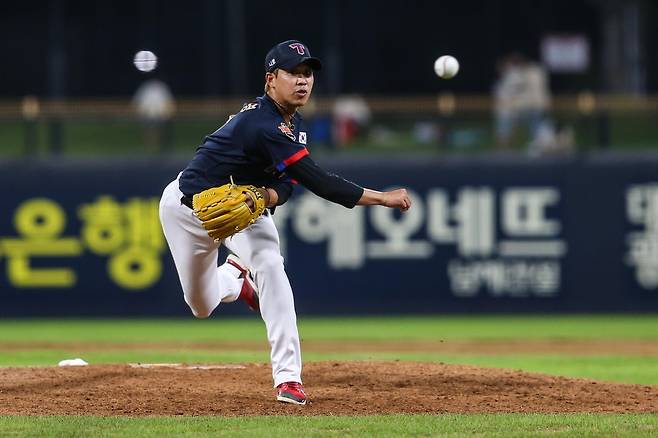 프로에서 첫 세이브 올린 임기영 [KIA 타이거즈 제공. 재판매 및 DB 금지]