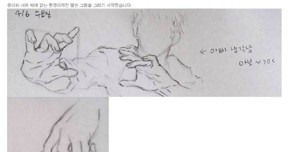 황재필씨 블로그에 소개된 황하나씨의 그림. [사진=네이버 블로그 캡처]