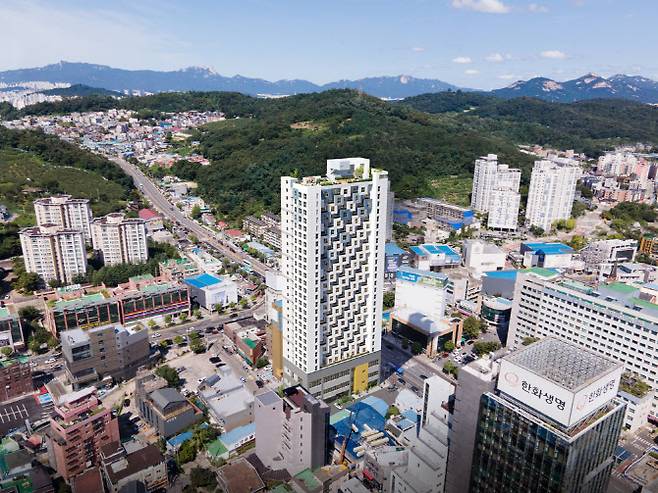 삼부토건이 경기 구리시 교문동에 분양하는 ‘구리 삼부 르네상스 더 테라스’ 오피스텔 조감도.(자료=한국창업부동산정보원)