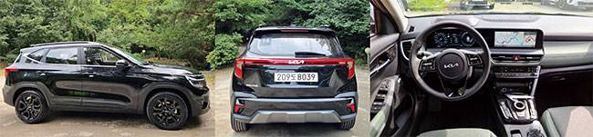 기아 신형 ‘셀토스’ 측면과 뒷모습, 내부. 사진 고성민 기자